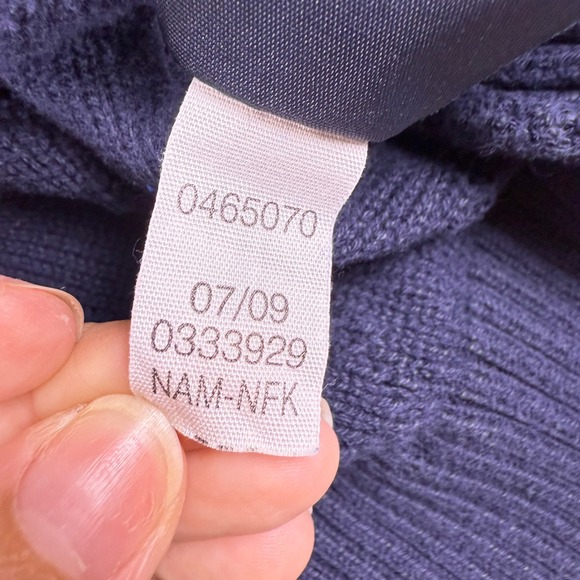 Tommy‎ Hilfiger V-Neck Knit Sweater Blue Mens Medium Y2K - Picture 4 of 8